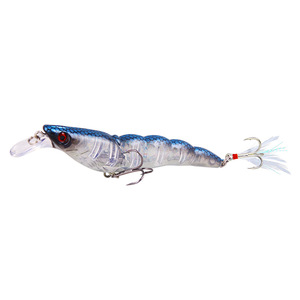 Esca Artificiale a Forma di Gambero 9.5cm/13.6g con Gancio a Piuma e Scanalatura Sanguigna, Simulazione Realistica per <span class=keywords><strong>Pesca</strong></span> in Acqua Dolce e Salata, Ideale per Carpe - Product Image 6