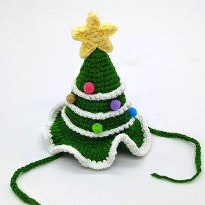 Lindos gorros y accesorios navideños para perros y gatos, tejidos a mano con hilo, de Papá Noel, árbol de Navidad, Año Nuevo - Product Image 3