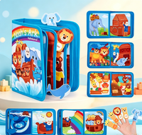 Livre en tissu éducatif pour bébés et enfants, résistant aux déchirures, avec animaux en 3D, pour l'éveil et l'éducation précoce, livre en feutre, livre d'activités