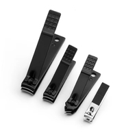 Ensemble de manucure et pédicure 10/15/20/25 pièces, acier inoxydable noir, kit de coupe-ongles, outil de toilettage, logo personnalisé, étui portable