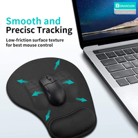 Tapis de souris en mousse à mémoire de forme ergonomique avec logo personnalisé en gros avec repose-poignet en gel pour cadeaux promotionnels (base antidérapante)