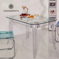 Hochwertiger Maßgefertigter Moderner Design Klartisch aus Acryl für Hochzeiten, Bankette und Esszimmer zum Verkauf