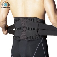 Cinturón de Soporte Lumbar Ajustable y Transpirable con Doble Correa de Malla para Alivio del Dolor de Espalda, Uso Deportivo, Protección Básica