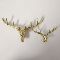 Poignée de meuble en laiton forgé en forme de tête de cerf pour hôtels, villas, appartements – Quincaillerie décorative élégante et créative