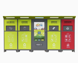 Poubelle intelligente de recyclage commerciale d'extérieur avec capteur d'induction, structure debout, acier galvanisé pour la rue - Product Image 5