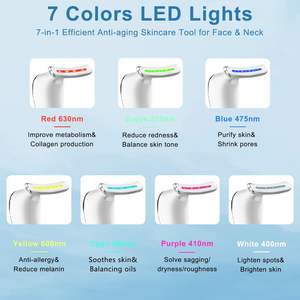 2025년형 신제품 7-in-1 광선 테라피 페이스 리프팅 마사지기 다기능 주름 개선 바이오 전기 가정용 뷰티 디바이스 - Product Image 6