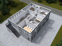 JHCE – Nouvelle Maison Préfabriquée de Luxe Moderne, Grande Unité Résidentielle Détachable en Conteneur, Bureau Multifonctionnel et Dortoir pour Employés