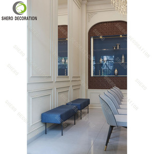 Vitrine à bijoux moderne en verre bleu avec éclairage LED, idéale pour la décoration de bijouterie. - Product Image 4