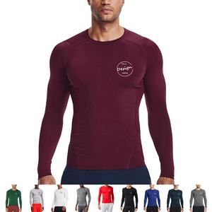 Camiseta Deportiva de Manga Larga para Hombre, de Poliéster de Alta Calidad, Compresión Transpirable, con Estampado Personalizado, al por Mayor - Product Image 2