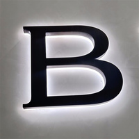 Enseigne à DEL rétroéclairée personnalisée, lettres de logo éclairées en 3D pour vitrine de luxe et marque d'entreprise