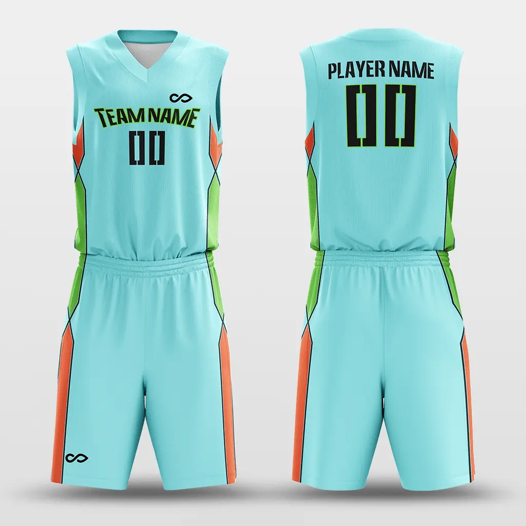 Custom Color Logo Club Team Sublimated Basketball Jersey Uniform Set