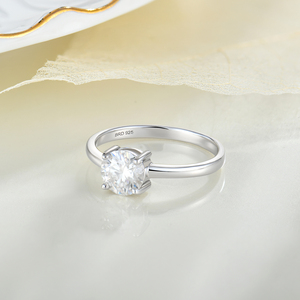 Bague <span class=keywords><strong>XLOVE</strong></span> pour femme en argent sterling 925 avec diamants et moissanite, 1 carat, pour fiançailles et mariage - Product Image 6