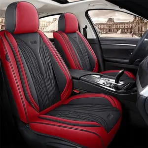 Women 9D Universal Wellfit Leather Waterproof Car Seat Covers Full Set For Luxury Cars