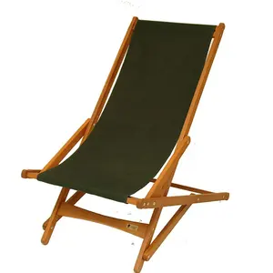 Lounge Wood Fold Beach Chair Custom Outdoor with easeful canvas and secure connecting hardware