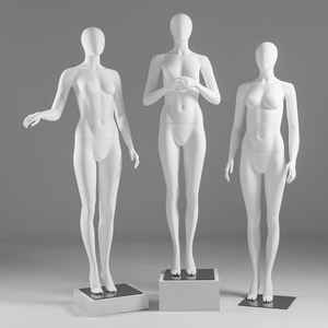Maniquí Femenino de Cuerpo Completo Blanco Mate, Soporte de Exhibición para Tiendas de Ropa, Maniquí para Fotografía de Escaparates - Product Image 1