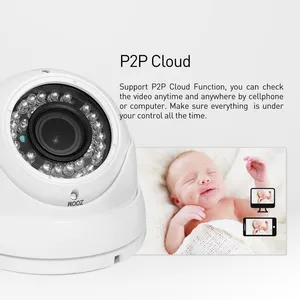 REVODATA 5MP Dome IP Camera Waterproof Outdoor 2.8-12mm Zoom White Security Camera Network CCTV Surveillance I9312W-TS