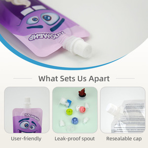 ODM OEM Wholesale Barrier Protection Food Grade Spout Pouch with Self-Standing Bottom Gusset for Beverage Liquid Kids Food - Product Image 2