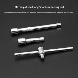 طقم أدوات إصلاح السيارات والدراجات النارية مكون من 46 قطعة من الفولاذ الكربوني للاستخدام المنزلي مع مفتاح ربط ومجموعة صندوق أدوات - Product Image 4