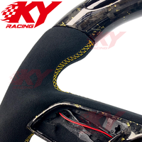 Volant de voiture sport en fibre de carbone forgée LED personnalisé pour Audi S3 S4 S5 S6 A3 A4 A5 A6 B8 B9 RS3 RS4 RS5 R8 RS6 Q3 Q4 Q5