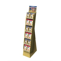 Expositor de Calcetines Plegable Pequeño de Cartón para Productos POP, Expositor de Piso de Cartón