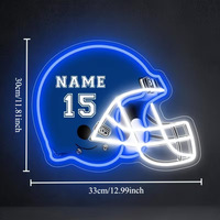 Vente en gros de lampes LED en plastique avec logo Infinity, impression numérique pour les Dallas Cowboys, décoration moderne 3D pour les fans de l'équipe, pour la maison, le bureau, le bar