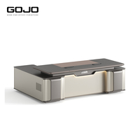Bureau de direction simple et moderne avec un design luxueux, fonction extensible, en chêne, pour un usage domestique ou professionnel