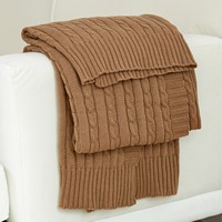 Couverture de sieste pour le bureau à domicile, châle torsadé classique, couverture de canapé tricotée de style nordique, luxueuse et raffinée