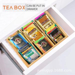 Wooden <b>Tea</b> Bag Organizer Multi Compartment Kitchen Drawer Storage <b>Box</b> For <b>Tea</b> Coffee Bags Solid Wood Rectangular Standing Type - Product Image 3