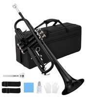 Wholesale Black Nickel Gold Brass Trumpet Instrument BB Tone Beginner Professional Band