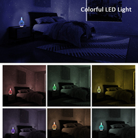 Hotsales Ultrasound Night Light Hold 220ml Humidificateur Diffuseur d'huiles essentielles Diffuseur d'arômes d'air en verre 3D