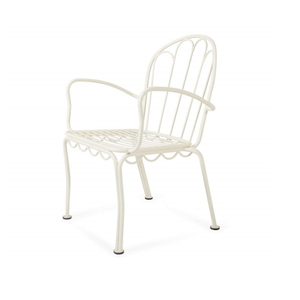 Fauteuil d'extérieur moderne en métal avec dossier en forme de pétale pour <span class=keywords><strong>jardin</strong></span>, balcon, cour arrière, meubles de patio - Product Image 2