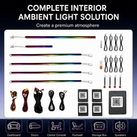Kit d'éclairage ambiant universel pour l'intérieur de la voiture, bande LED acrylique 12V 3-5W, impression de logo personnalisée, coloré, garantie 1 an, vente en gros