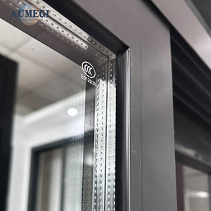 Aumegi, ventana corredera de aluminio de lujo, diseños para <span class=keywords><strong>restaurante</strong></span>, ventanas corredizas - Product Image 4