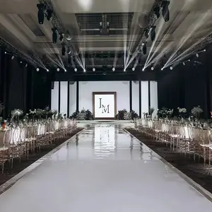 Bianco specchio riflessione corridoio corridore tappeto tappeto decorazioni di fidanzamento chiesa articoli per matrimoni idee per interni all'aperto