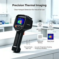 Caméra thermique industrielle portable de 384x288 pixels pour l'inspection industrielle avec une résolution de -20 ° C~550 ° Gamme C ±2 ° Précision <40mk NETD