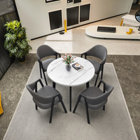 Ensemble de chaises de table de réception moderne et décontracté pour petit bureau Conception simple en bambou pour le salon Table à manger pour café, thé au lait