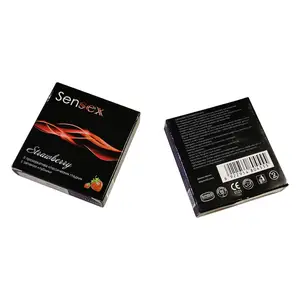 Sensex Brand Customization Factory Sale Male Sex Product Natural Latex Condom Dotted Delay 3pcs/box