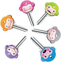 Housses de clés en silicone mignonnes en forme de singe, compatibles avec la plupart des clés standard, conçues pour une identification facile des clés de porte, capuchons de protection pour clés