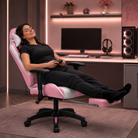 Chaise de jeu en cuir AOR à dossier haut, ergonomique, pour bureau, ordinateur, chaise de gamer, réglable, inclinable électriquement, pivotante