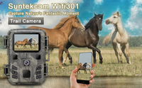 Mini caméra Bluetooth WiFi301 24MP 1080P caméra de chasse de sécurité extérieure Vision nocturne infrarouge détection de mouvement caméra de piste