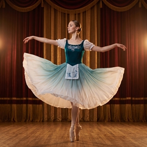 Ombre Peasant <b>Ballet</b> Dress La Fille Mal Gardée Coppelia Romantic <b>Tutu</b> European Village <b>Ballet</b> Gown Professional Stage Dancewear - Product Image 4