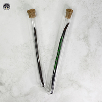 Tubes à essai en verre borosilicate à fond plat de qualité alimentaire en gros avec bouchon en liège