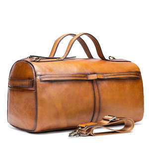 Sac de sport de luxe pour hommes en cuir véritable sac de voyage Weekender sac de nuit en cuir sac de voyage pour hommes - Product Image 1