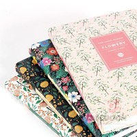 Cuaderno de Tapa de Cuero con Diseño Floral de 60 Hojas para Diario, Notas Diarias, Tamaño A5 y A6