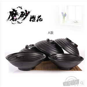 Black Stackable Ceramic Bowls With Lid For Noodle Soup Hot Pot Japanese Style Home Use - Product Image 2