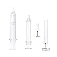 Botol Pompa Vakum Silinder Mewah 10ml 20ml untuk Krim Mata, Kemasan Perawatan Kulit Kosmetik