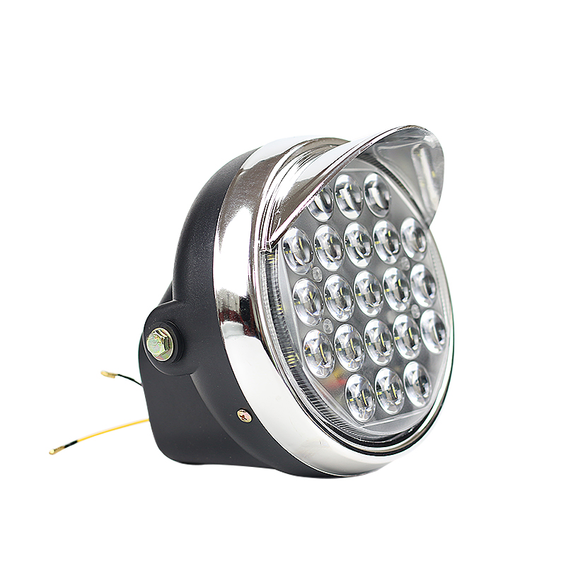 Налобный фонарь с черепом на заказ, светодиодная лампа для мотоцикла, 7 дюймов, H4