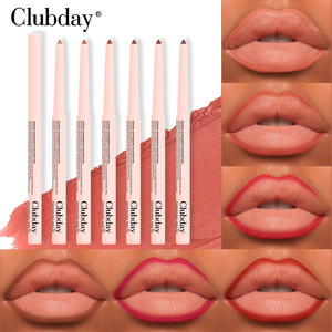 Clubday Nuevo Lápiz Labial de Terciopelo Rosa, Delineador de Labios Impermeable, Maquillaje Mate, 6 Colores, Delineador de Labios Giratorio - Product Image 4