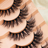 7 Paires de Faux Cils 3D en Vison Synthétique Kit Faux Cils Naturels Vente en Gros