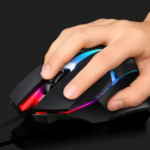 Penjualan Laris Pabrik Set Keyboard Mekanis Gaming Tahan Air Berkabel USB Lampu Latar LED Keyboard Mouse Komputer
